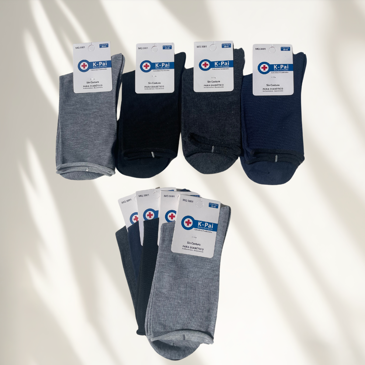 CALCETINES SIN COSTURA (PARA DIABÉTICOS) 12 PARES