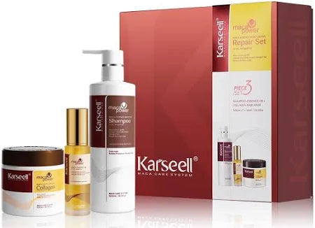 SET KARSEELL X3 (BOTOX CAPILAR, ACEITE ARGÁN, SHAMPOO)