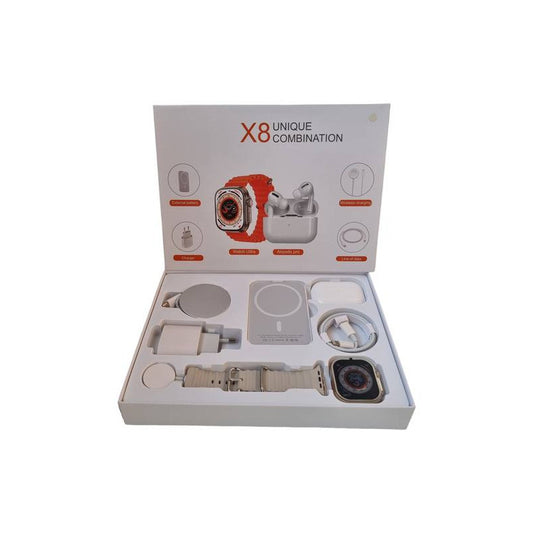 COMBO RELOJ SMARTWATCH X8 ULTRA + AUDIFONOS + POWER BANK